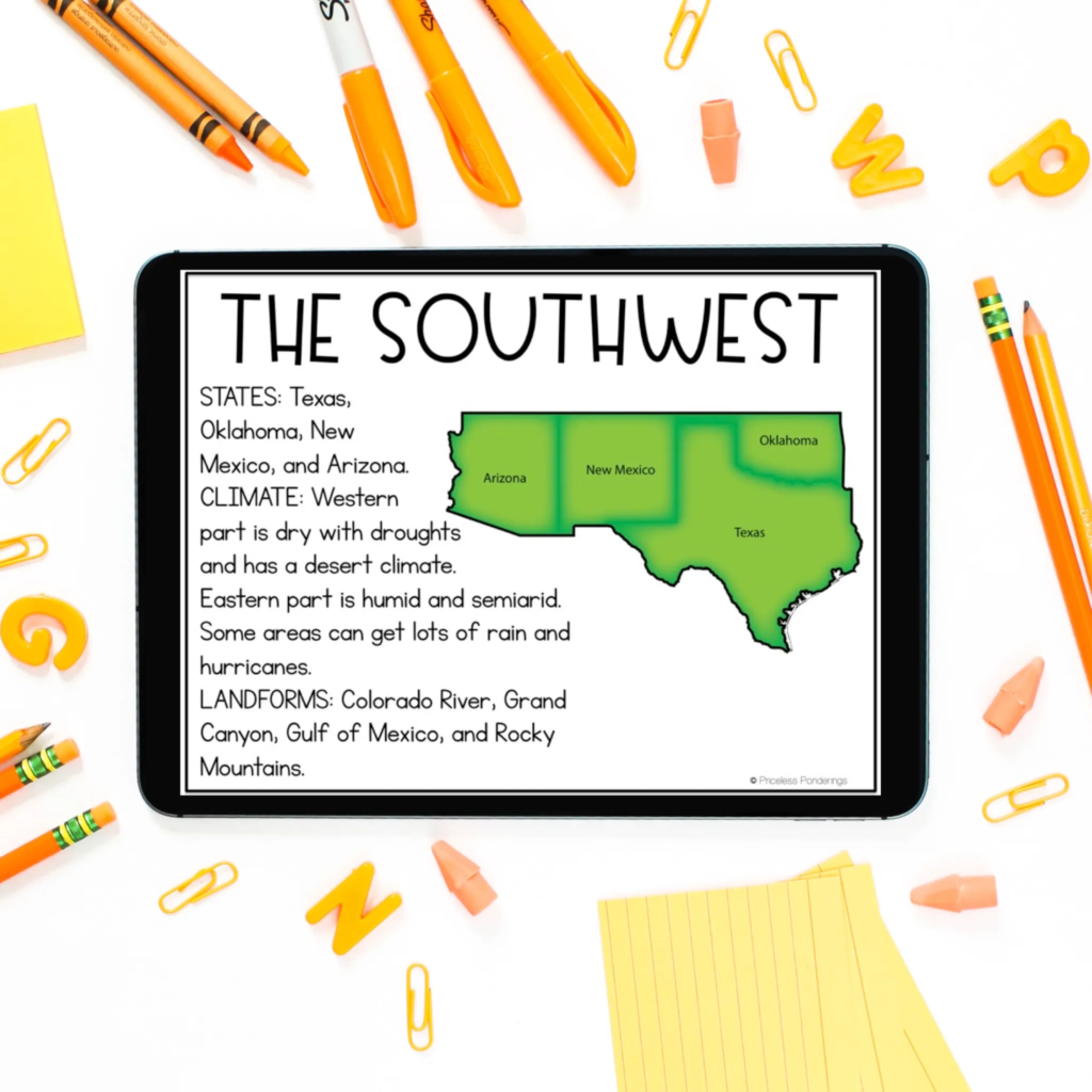 teaching U.S. regions to kids blog post 