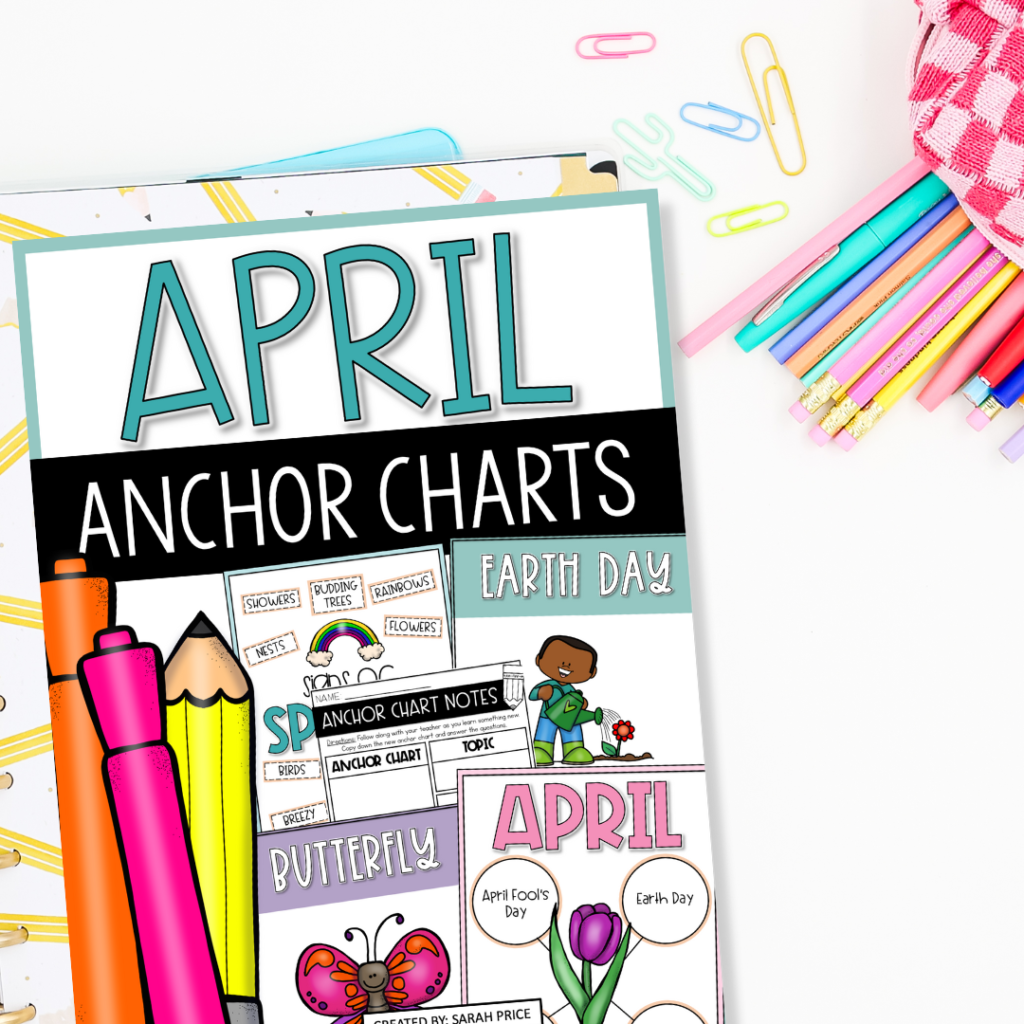 April activities for kids anchor charts