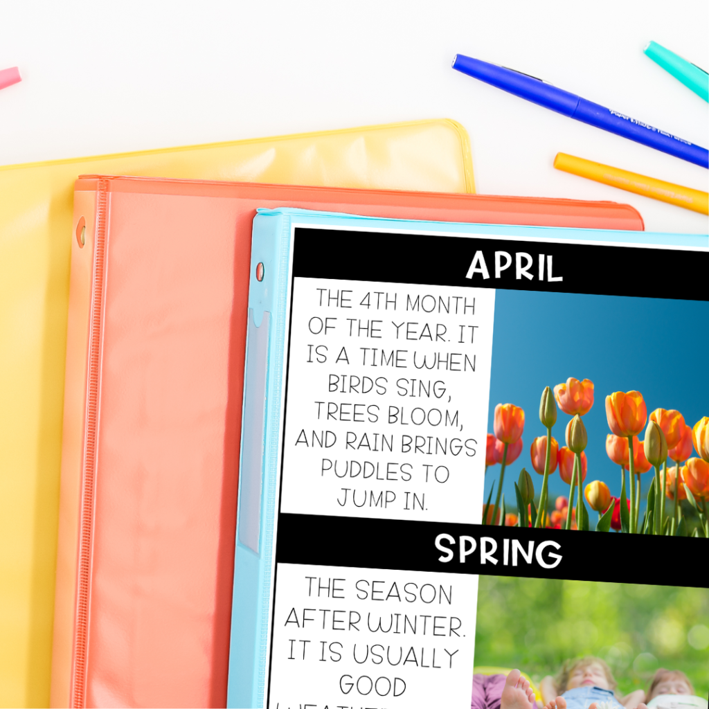 April activities for kids vocabulary activities