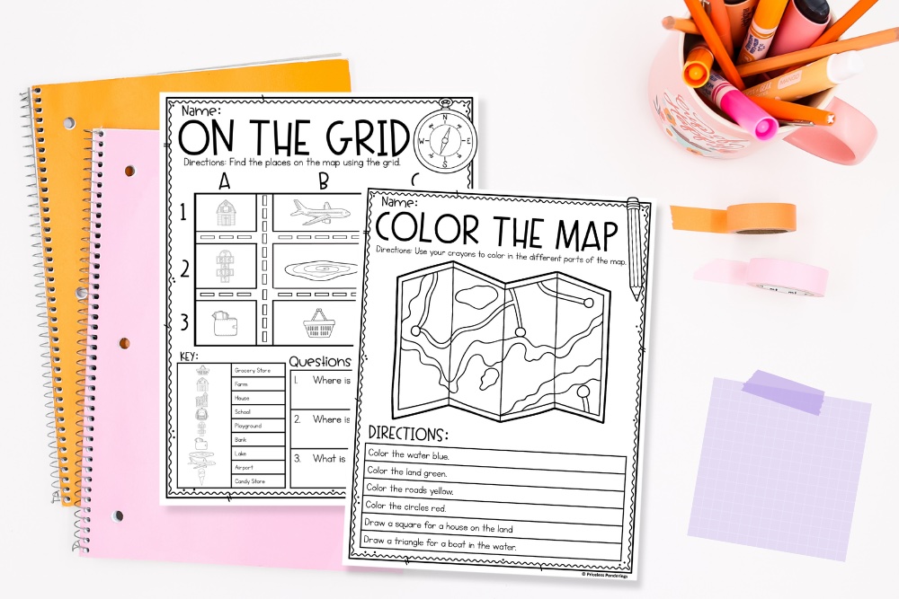 6 Fun Map Features Lessons Second Graders Will Love map activities and worksheets for map lessons for second graders