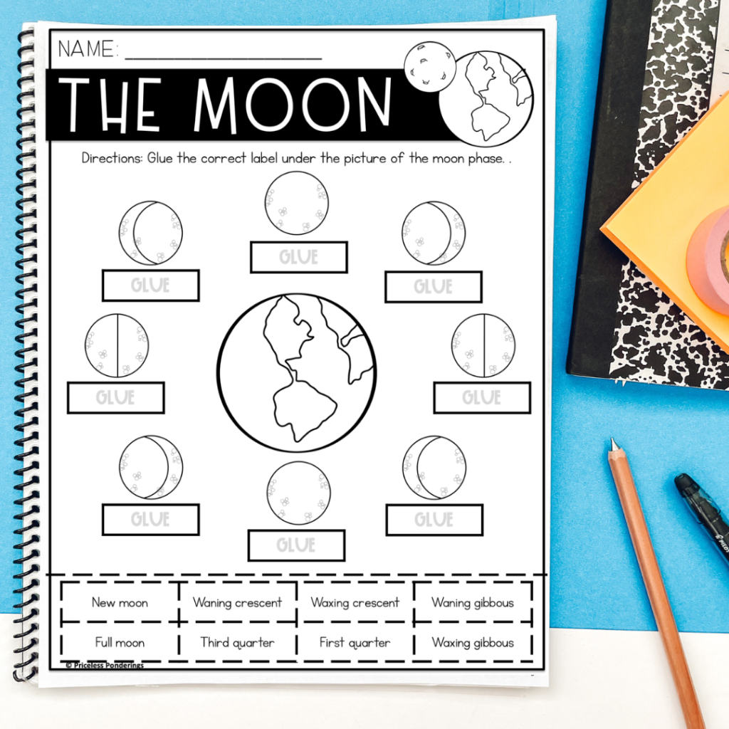 cut and sort moon phase activity 