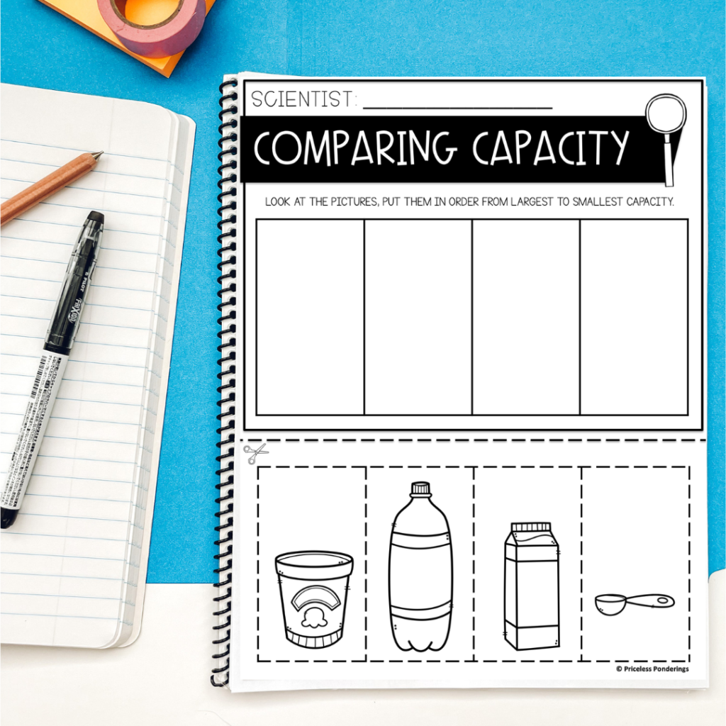 comparing liquid measurement worksheet