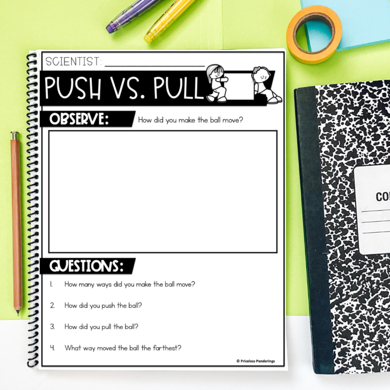 Easy Forces And Motion Unit: Physical Science Worksheets - FREE ...