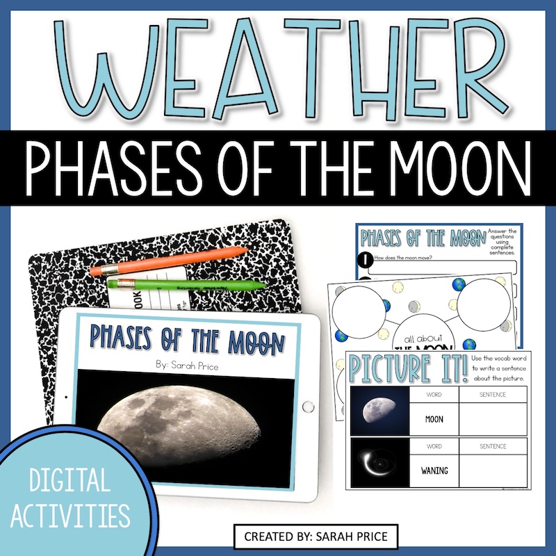 phases of the moon digital activities for google slides by priceless ponderings product cover