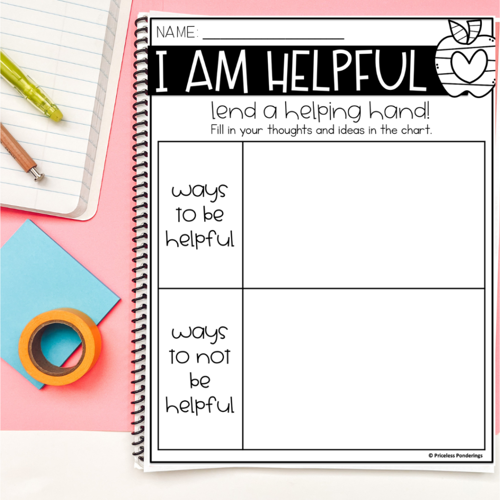 character traits printable activity