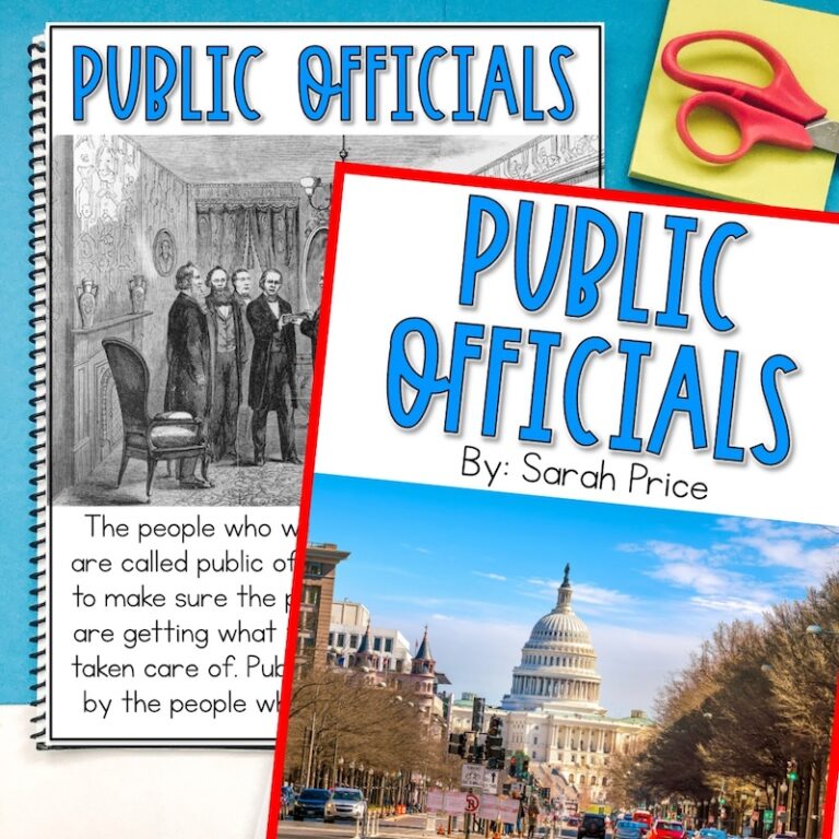 Who are government leaders and public officials for kids activities blog post