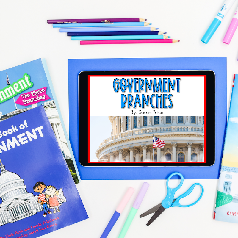 The three branches of government activities for lesson plans