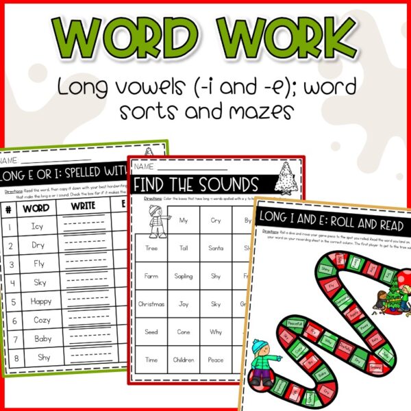 December activities Christmas tree worksheets