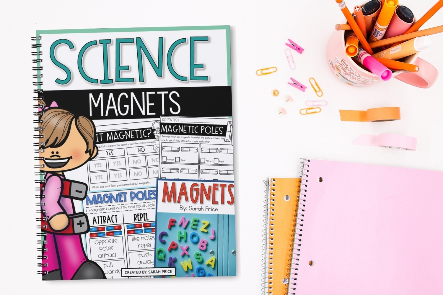 Magnets How Do They Work? 6 Easy Science Activities and experiments This is a photo of a unit on magnets that teachers can use to teach their class about magnets. This is a blog post image for a blog post titled "Magnets How Do They Work? 6 Easy Science Activities and experiments"