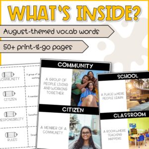 Back to school ELA activities with handwriting and SEL