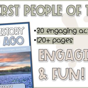 Cover preview of the Texas Indigenous Peoples Unit featuring 30+ activities, worksheets, and lessons for teaching Texas Native American groups.